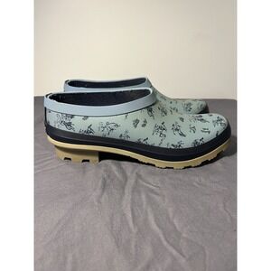 Women's 9 Pendleton Cow Girl Garden Rain Clogs light blue Slip On
